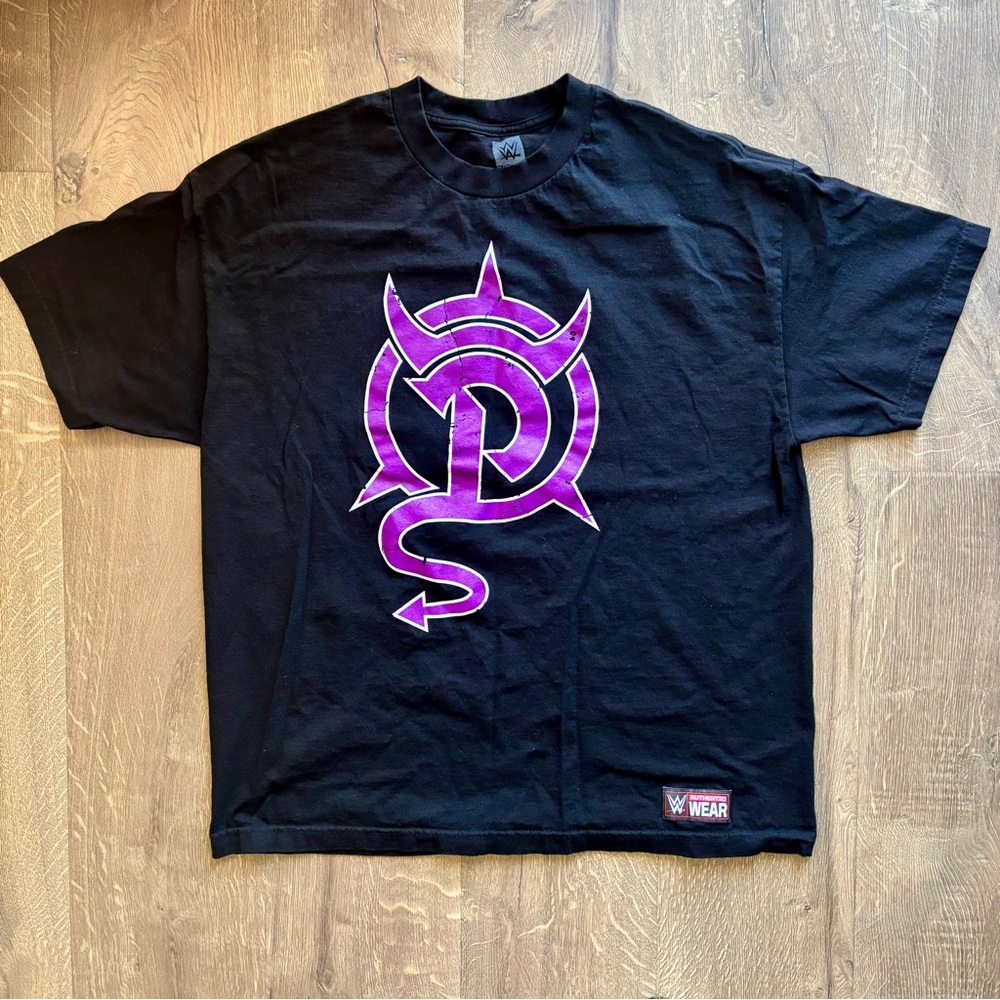 WWE Authentic Paige The Scream is Back Mens Black Purple XL TShirt
